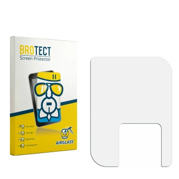 Parte frontale di una confezione del prodotto con il logo del marchio BROTECT. Accanto si trova la protezione per lo schermo c