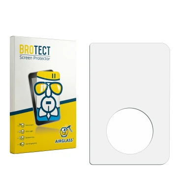 Parte frontale di una confezione del prodotto con il logo del marchio BROTECT. Accanto si trova la protezione per lo schermo c