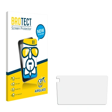 Parte frontale di una confezione del prodotto con il logo del marchio BROTECT. Accanto si trova la protezione per lo schermo c
