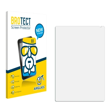Parte frontale di una confezione del prodotto con il logo del marchio BROTECT. Accanto si trova la protezione per lo schermo c