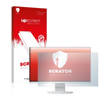 Parte frontale di una confezione del prodotto con il logo del marchio upscreen. Accanto è raffigurato il dispositivo con la re