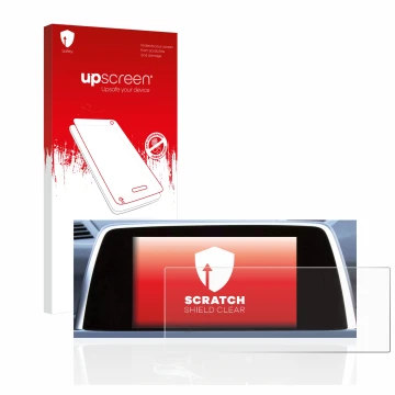 Parte frontale di una confezione del prodotto con il logo del marchio upscreen. Accanto è raffigurato il dispositivo BMW 6 F13