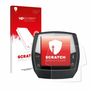 Parte frontale di una confezione del prodotto con il logo del marchio upscreen. Accanto è raffigurato il dispositivo Bosch Int