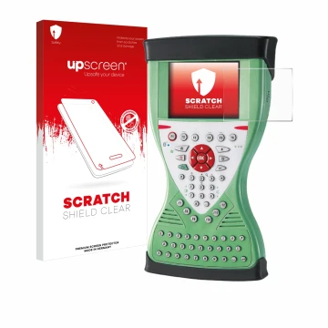 Parte frontale di una confezione del prodotto con il logo del marchio upscreen. Accanto è raffigurato il dispositivo Leica Viv