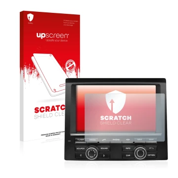 Parte frontale di una confezione del prodotto con il logo del marchio upscreen. Accanto è raffigurato il dispositivo Porsche P
