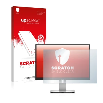 Parte frontale di una confezione del prodotto con il logo del marchio upscreen. Accanto è raffigurato il dispositivo Dell Ultr