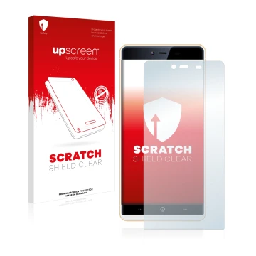 Parte frontale di una confezione del prodotto con il logo del marchio upscreen. Accanto è raffigurato il dispositivo KingZone 