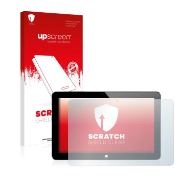 Parte frontale di una confezione del prodotto con il logo del marchio upscreen. Accanto è raffigurato il dispositivo Cube i7 S