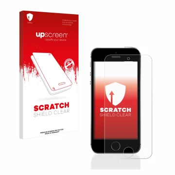 Parte frontale di una confezione del prodotto con il logo del marchio upscreen. Accanto è raffigurato il dispositivo Apple iPh