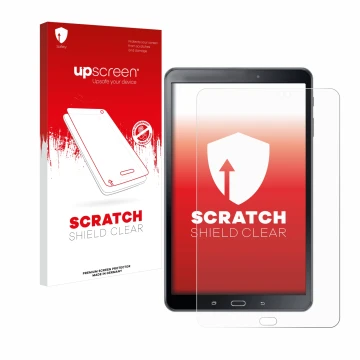 Parte frontale di una confezione del prodotto con il logo del marchio upscreen. Accanto è raffigurato il dispositivo Samsung G