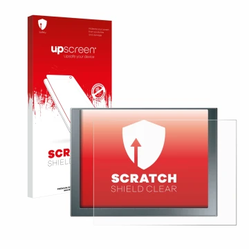 Parte frontale di una confezione del prodotto con il logo del marchio upscreen. Accanto è raffigurato il dispositivo Siemens S