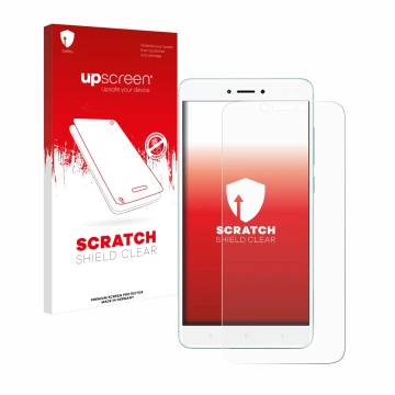 Parte frontale di una confezione del prodotto con il logo del marchio upscreen. Accanto è raffigurato il dispositivo Xiaomi Re