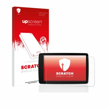 Parte frontale di una confezione del prodotto con il logo del marchio upscreen. Accanto è raffigurato il dispositivo BMW Motor