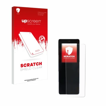 Parte frontale di una confezione del prodotto con il logo del marchio upscreen. Accanto è raffigurato il dispositivo Stromer S