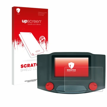 Parte frontale di una confezione del prodotto con il logo del marchio upscreen. Accanto è raffigurato il dispositivo Märklin C