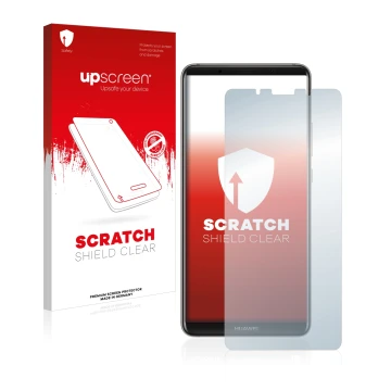 Parte frontale di una confezione del prodotto con il logo del marchio upscreen. Accanto è raffigurato il dispositivo Huawei Ma