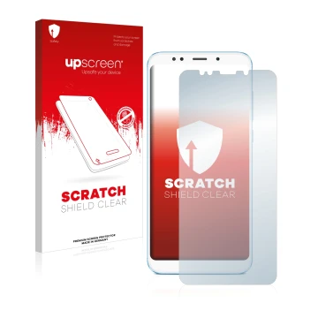 Parte frontale di una confezione del prodotto con il logo del marchio upscreen. Accanto è raffigurato il dispositivo Xiaomi Re