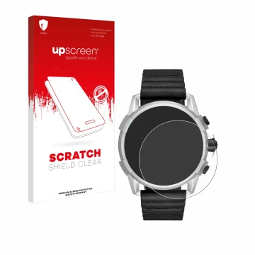 Parte frontale di una confezione del prodotto con il logo del marchio upscreen. Accanto è raffigurato il dispositivo Diesel On