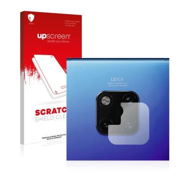 Parte frontale di una confezione del prodotto con il logo del marchio upscreen. Accanto è raffigurato il dispositivo Huawei Ma