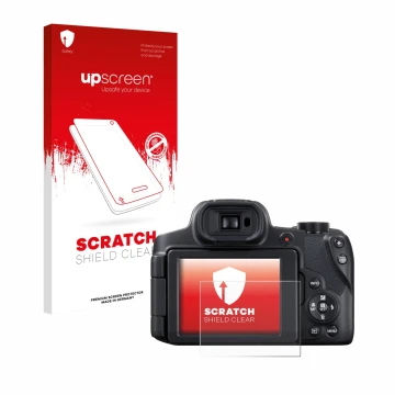 Parte frontale di una confezione del prodotto con il logo del marchio upscreen. Accanto è raffigurato il dispositivo Canon Pow