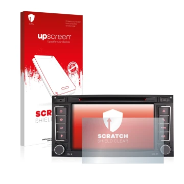 Parte frontale di una confezione del prodotto con il logo del marchio upscreen. Accanto è raffigurato il dispositivo Erisin ES