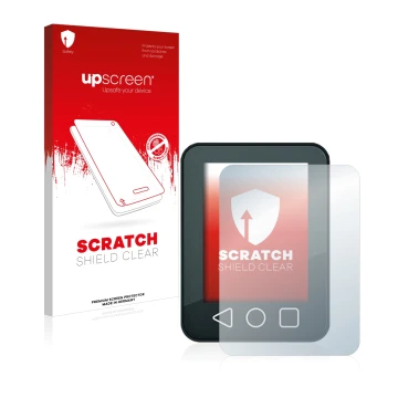 Parte frontale di una confezione del prodotto con il logo del marchio upscreen. Accanto è raffigurato il dispositivo Neodrives