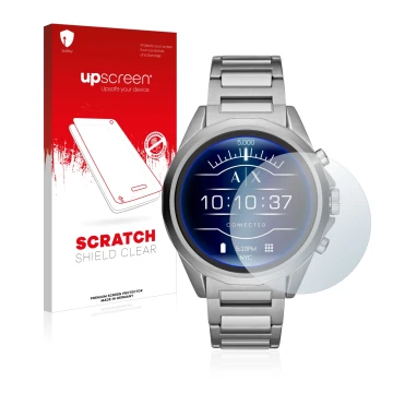 Parte frontale di una confezione del prodotto con il logo del marchio upscreen. Accanto è raffigurato il dispositivo Emporio A