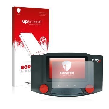 Parte frontale di una confezione del prodotto con il logo del marchio upscreen. Accanto è raffigurato il dispositivo Märklin C