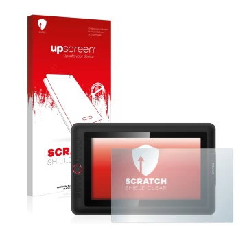 Parte frontale di una confezione del prodotto con il logo del marchio upscreen. Accanto è raffigurato il dispositivo XP-Pen Ar