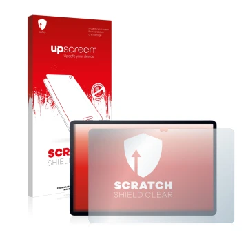 Parte frontale di una confezione del prodotto con il logo del marchio upscreen. Accanto è raffigurato il dispositivo Samsung G