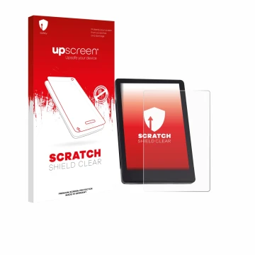 Parte frontale di una confezione del prodotto con il logo del marchio upscreen. Accanto è raffigurato il dispositivo BMZ DS103