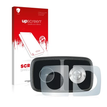 Parte frontale di una confezione del prodotto con il logo del marchio upscreen. Accanto è raffigurato il dispositivo Cycliq Fl