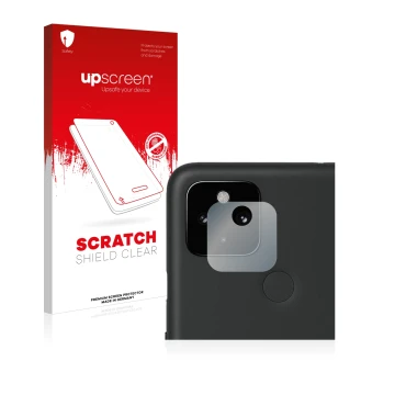 Parte frontale di una confezione del prodotto con il logo del marchio upscreen. Accanto è raffigurato il dispositivo Google Pi