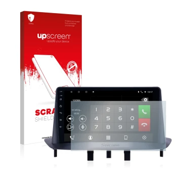 Parte frontale di una confezione del prodotto con il logo del marchio upscreen. Accanto è raffigurato il dispositivo Pioneer A