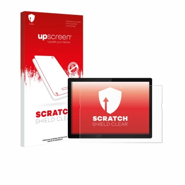 Parte frontale di una confezione del prodotto con il logo del marchio upscreen. Accanto è raffigurato il dispositivo Lenovo Th