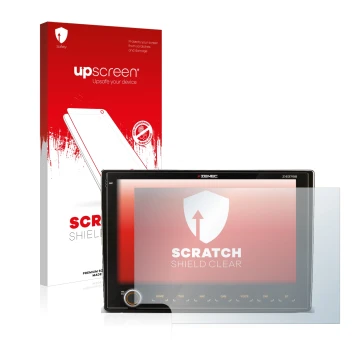 Parte frontale di una confezione del prodotto con il logo del marchio upscreen. Accanto è raffigurato il dispositivo Fiat Duca