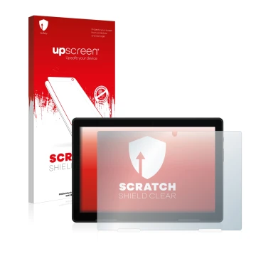 Parte frontale di una confezione del prodotto con il logo del marchio upscreen. Accanto è raffigurato il dispositivo MEDION Li