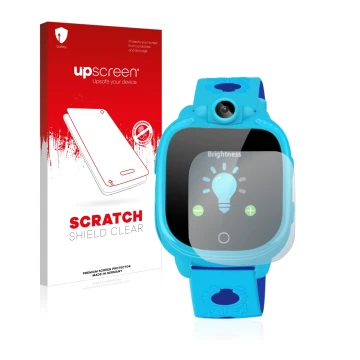 Parte frontale di una confezione del prodotto con il logo del marchio upscreen. Accanto è raffigurato il dispositivo Prograce 