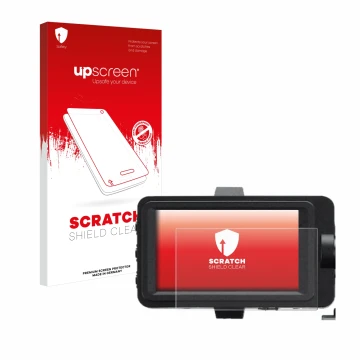 Parte frontale di una confezione del prodotto con il logo del marchio upscreen. Accanto è raffigurato il dispositivo Sony FX6 