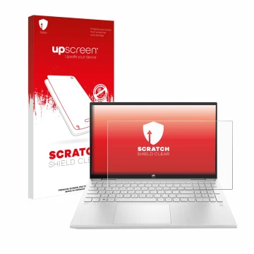 Parte frontale di una confezione del prodotto con il logo del marchio upscreen. Accanto è raffigurato il dispositivo HP ProBoo