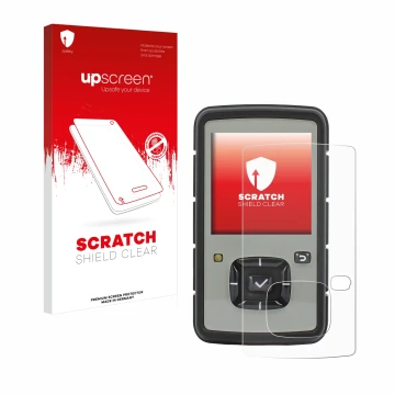 Parte frontale di una confezione del prodotto con il logo del marchio upscreen. Accanto è raffigurato il dispositivo TPL Birdy