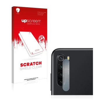 Parte frontale di una confezione del prodotto con il logo del marchio upscreen. Accanto è raffigurato il dispositivo Xiaomi Re