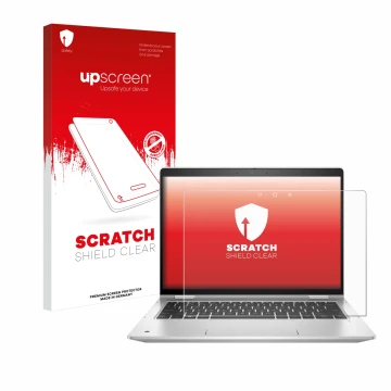 Parte frontale di una confezione del prodotto con il logo del marchio upscreen. Accanto è raffigurato il dispositivo HP ProBoo