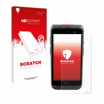 Parte frontale di una confezione del prodotto con il logo del marchio upscreen. Accanto è raffigurato il dispositivo Honeywell