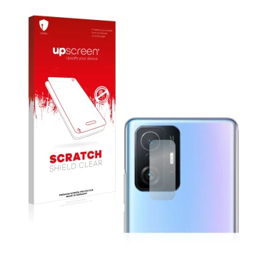 Parte frontale di una confezione del prodotto con il logo del marchio upscreen. Accanto è raffigurato il dispositivo Xiaomi 11