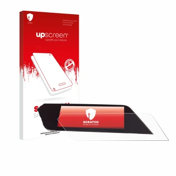 Parte frontale di una confezione del prodotto con il logo del marchio upscreen. Accanto è raffigurato il dispositivo BMW Z4 G2