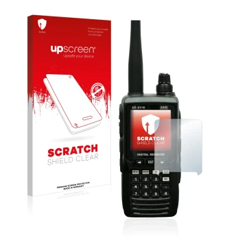 Parte frontale di una confezione del prodotto con il logo del marchio upscreen. Accanto è raffigurato il dispositivo Aor AR-DV