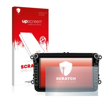 Parte frontale di una confezione del prodotto con il logo del marchio upscreen. Accanto è raffigurato il dispositivo Isudar T7