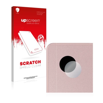 Parte frontale di una confezione del prodotto con il logo del marchio upscreen. Accanto è raffigurato il dispositivo Samsung G