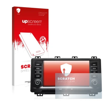 Parte frontale di una confezione del prodotto con il logo del marchio upscreen. Accanto è raffigurato il dispositivo Seat Atec